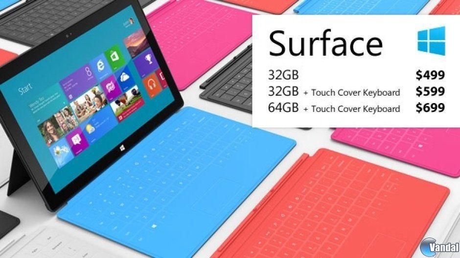 Microsoft anuncia los precios de su nueva tableta en EE.UU.