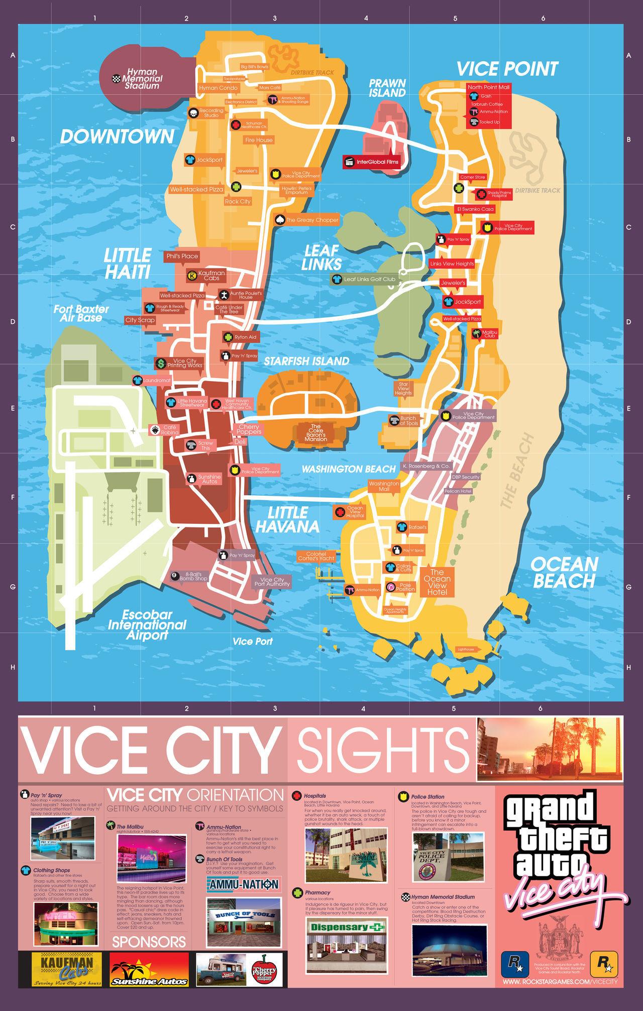 Rockstar desvela los mapas digitales de GTA 3, Vice City y San Andreas