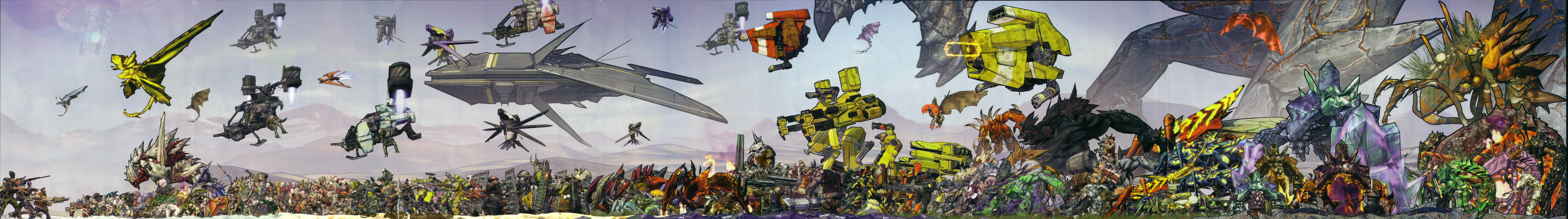 Una ilustraci�n que recopila los 300 enemigos de Borderlands 2