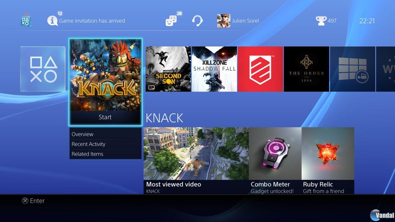 Nuevas imágenes de la interfaz de PlayStation 4