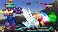 Zangief y Hulk luchan en Marvel vs Capcom 2