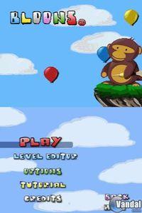 Pantalla Bloons DSiW