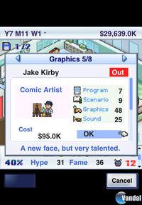 Pantalla Game Dev Story
