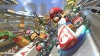 Shown the gameplay of Mario Kart 8 Deluxe
