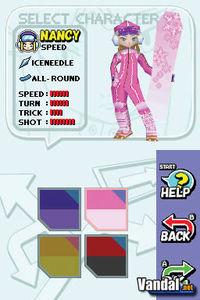 Pantalla SBK: Snowboard Kids DS