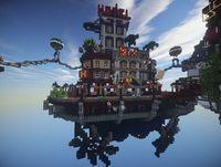 Recrean Columbia, la ciudad de BioShock Infinite, en Minecraft
