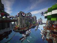 Recrean Columbia, la ciudad de BioShock Infinite, en Minecraft