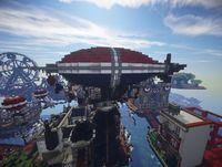 Recrean Columbia, la ciudad de BioShock Infinite, en Minecraft
