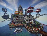Recrean Columbia, la ciudad de BioShock Infinite, en Minecraft