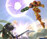 Samus Aran prepara su arma para Super Smash Bros. Brawl