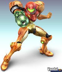 Samus Aran prepara su arma para Super Smash Bros. Brawl