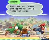 Sobrevive a las broncas de Rese T. en Smash Bros. Brawl