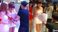 Un hombre se declara a una modelo en una feria de videojuegos en China