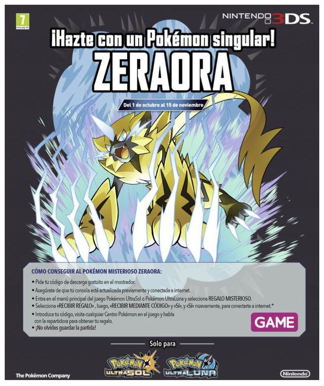 Consigue A Zeraora De Pokémon Ultrasol Ultraluna En Game