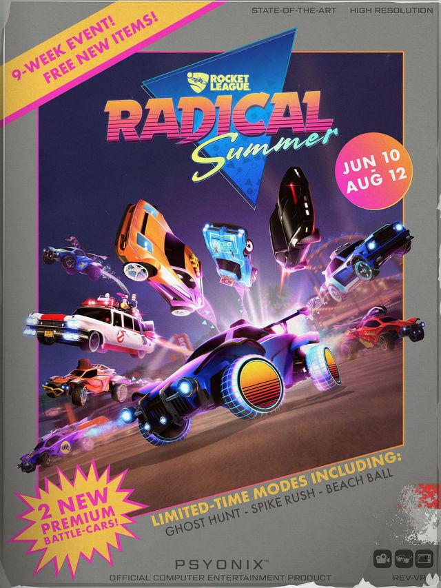 Rocket League announced its event Radical Summer dedicated to the years 80