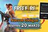 Noticia FREE FIRE MAX | C�digos de hoy viernes 20 de marzo de 2026 - Recompensas gratis