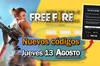 Noticia FREE FIRE MAX | Códigos de hoy jueves 13 de agosto de 2026 - Recompensas gratis