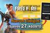 Noticia FREE FIRE MAX | Códigos de hoy jueves 27 de agosto de 2026 - Recompensas gratis